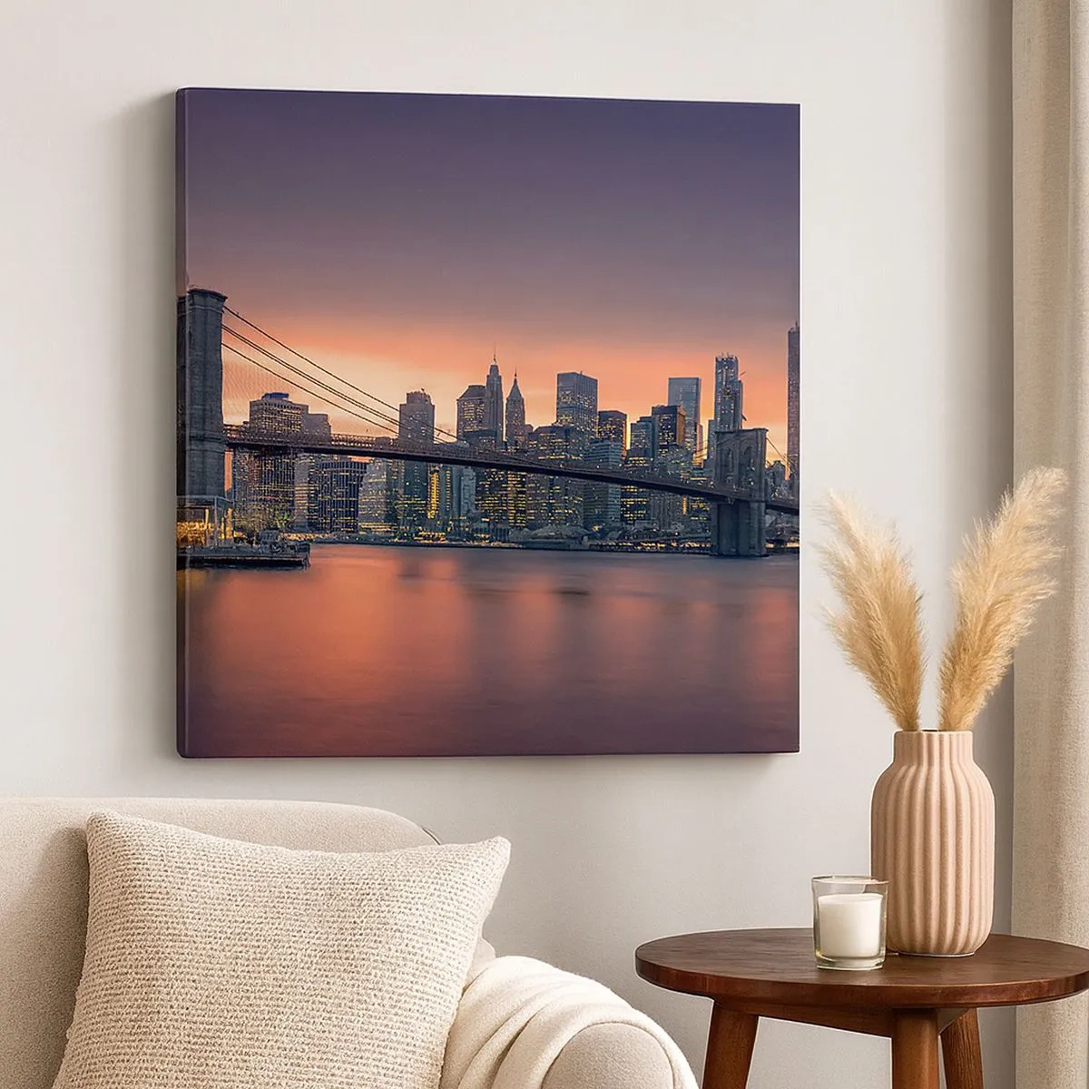 Impression sur toile - Image sur toile - Immergé dans le silence lilas - 30x30 cm