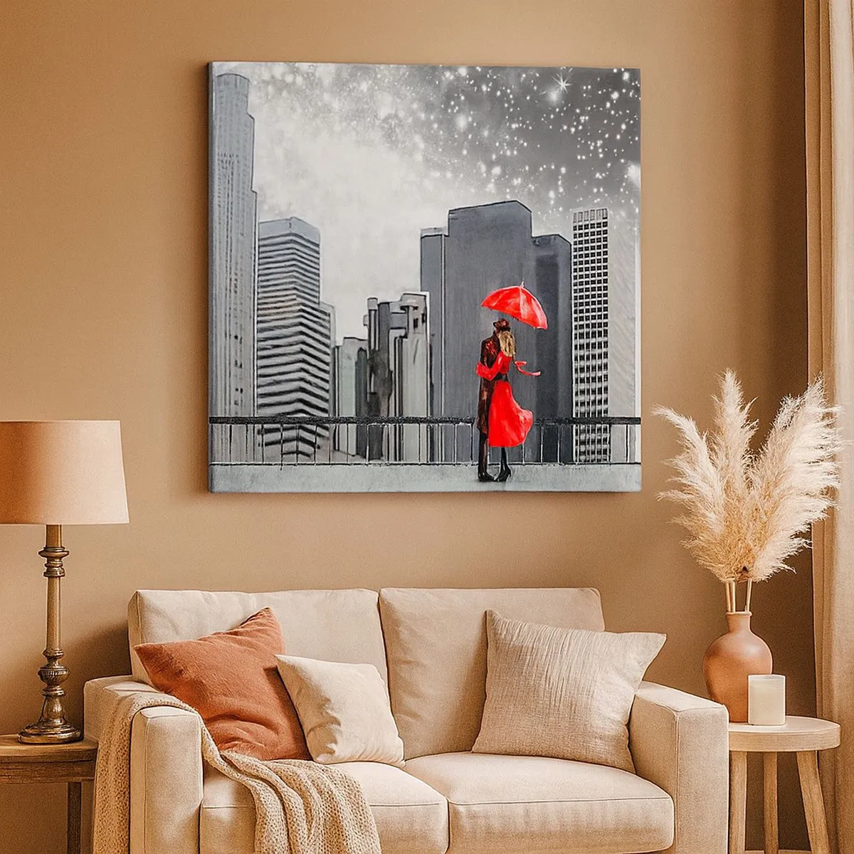 Impression sur toile - Image sur toile - L'homme n'est pas une pierre - 30x30 cm