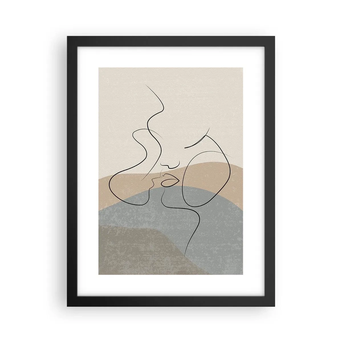 Affiche dans un cadre noir - Poster - Comme un coup de pinceau - 30x40 cm