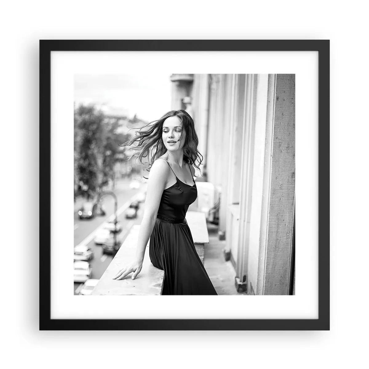 Affiche dans un cadre noir - Poster - Certainement un Parisien - 40x40 cm