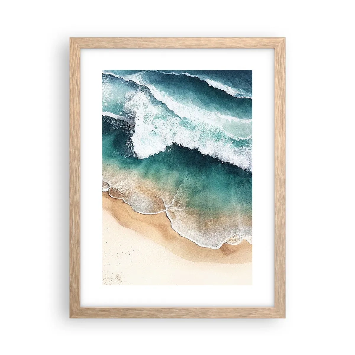 Affiche dans un chêne clair - Poster - La rencontre éternelle - 30x40 cm