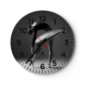 Horloge murale - Pendule murale - Belle ballerine - 30x30 cm
