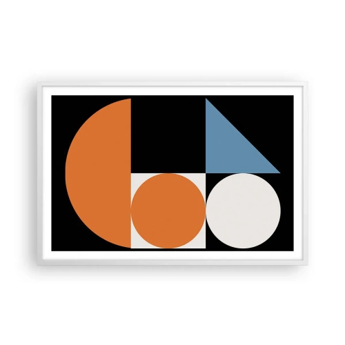 Affiche dans un cadre blanc - Poster - Rangement de figures - 91x61 cm