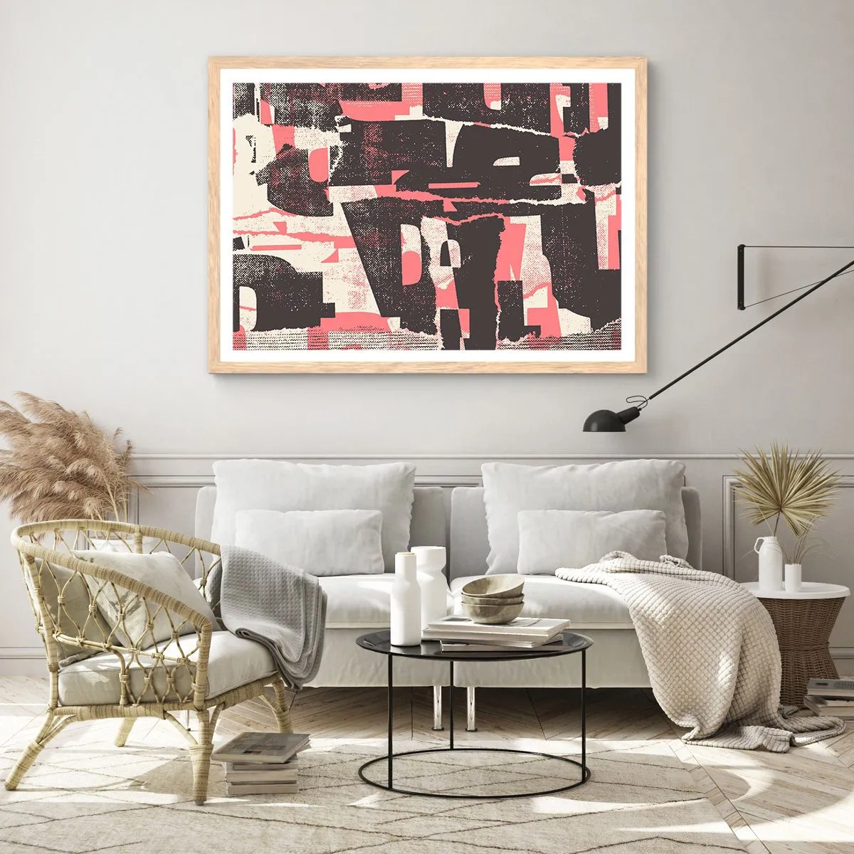 Affiche dans un chêne clair - Poster - Tout ce tapage - 100x70 cm