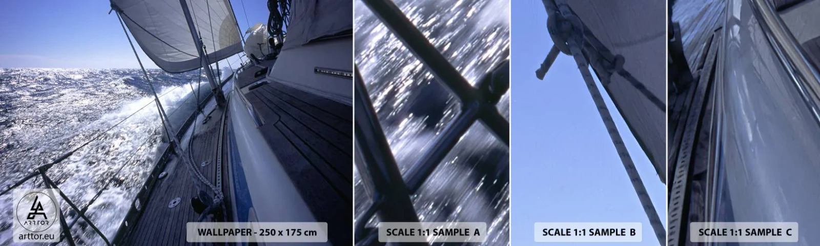 Échantillon De Papier Peint Standard Eco - Je sais ce que c'est d'être un oiseau - Nautique, Yacht, Voyages - 100x30 cm