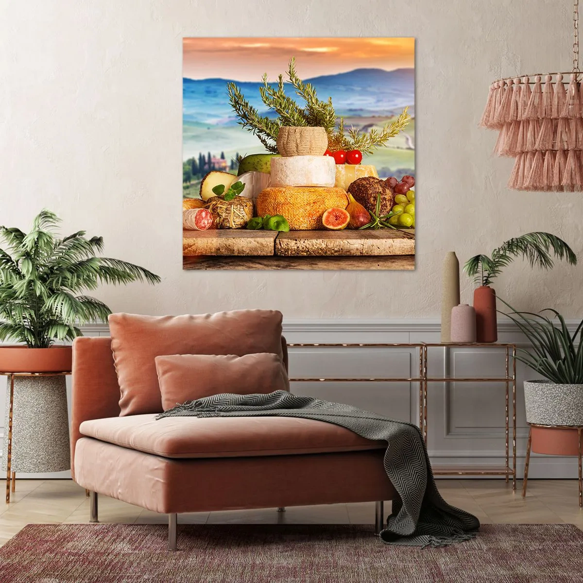 Impression sur toile - Image sur toile - La joie de vivre à l'italienne - 30x30 cm