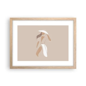 Affiche dans un chêne clair - Poster - Lea mode est un jeu - 40x30 cm