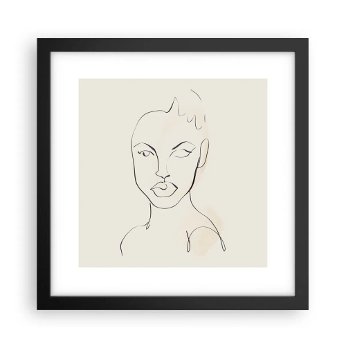 Affiche dans un cadre noir - Poster - Esquisse de la sensualité - 30x30 cm