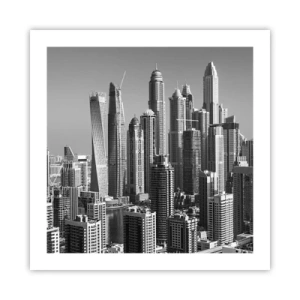 Affiche - Poster - Ville sur le désert - 50x50 cm