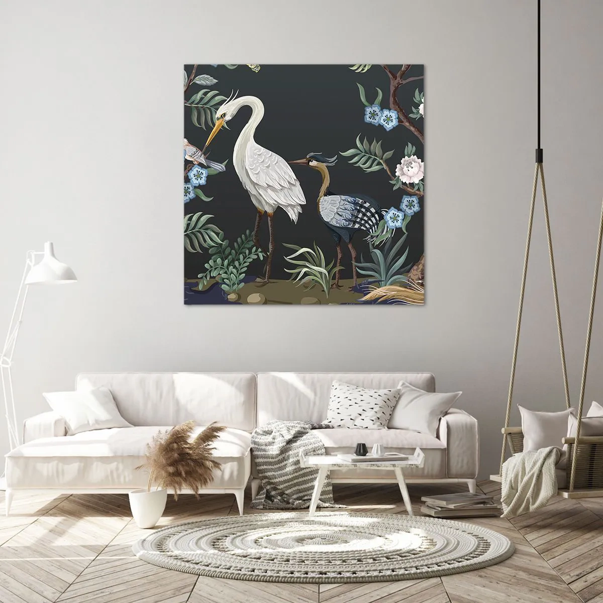 Impression sur toile - Image sur toile - Parade d'oiseaux - 30x30 cm