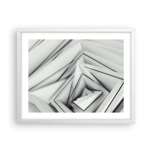 Affiche dans un cadre blanc - Poster - Bourgeon d’angles vifs - 50x40 cm