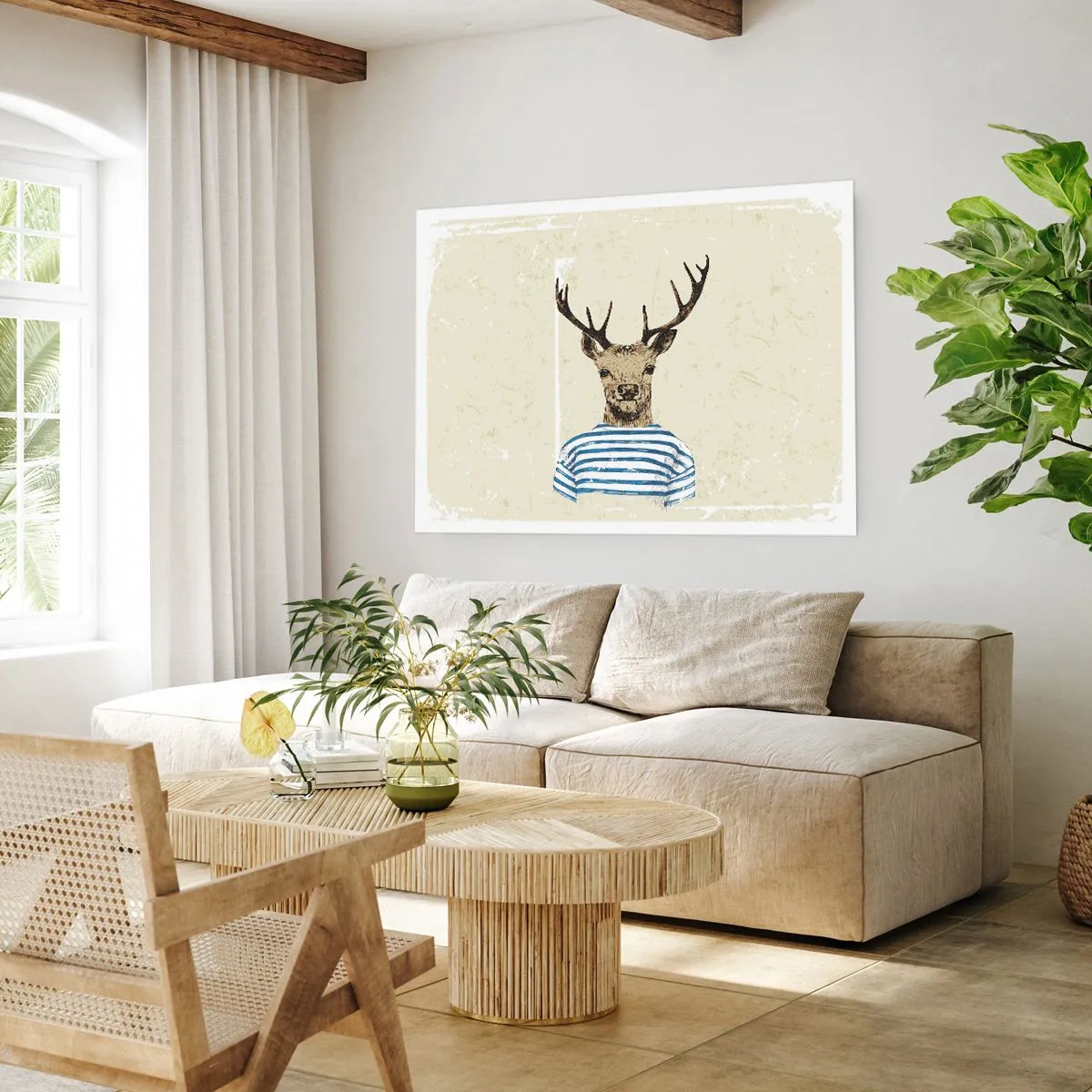 Affiche - Poster - Parce que j'aime les chemises rayées - 91x61 cm