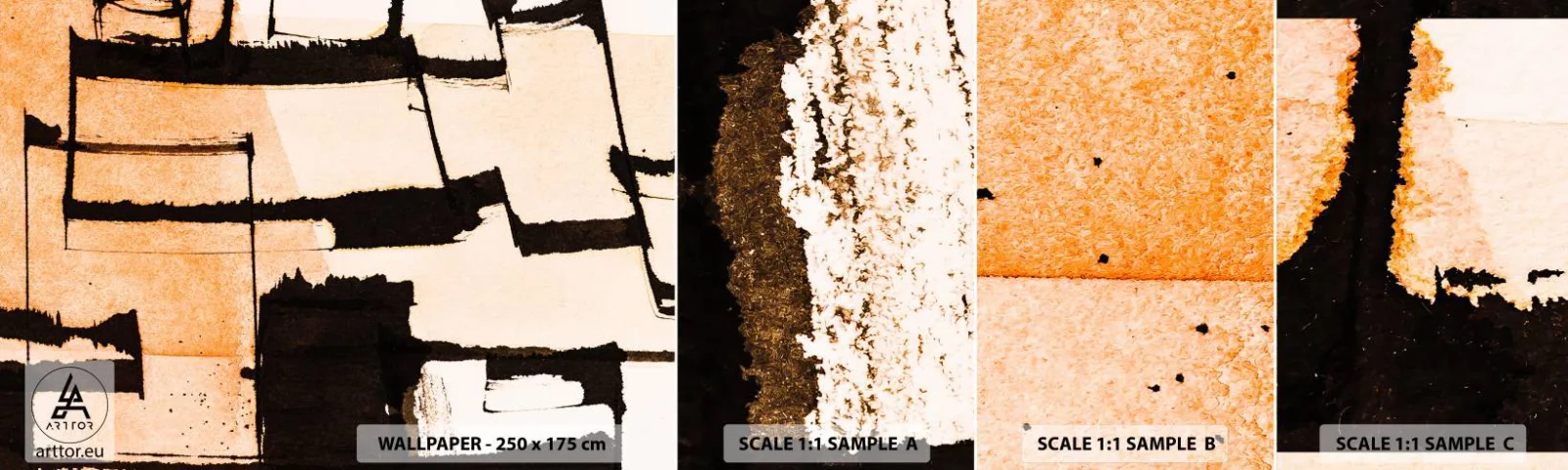 Échantillon De Papier Peint Standard Eco - De l’ordre malgré tout - Abstraction, Morceau, Peinture - 100x30 cm