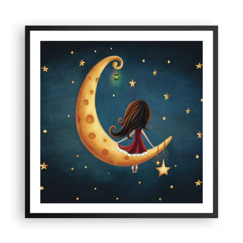 Affiche dans un cadre noir - Poster - Il était une fois... - 60x60 cm