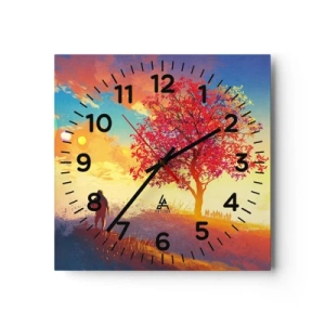 Horloge murale - Pendule murale - Pèlerin à destination - 30x30 cm