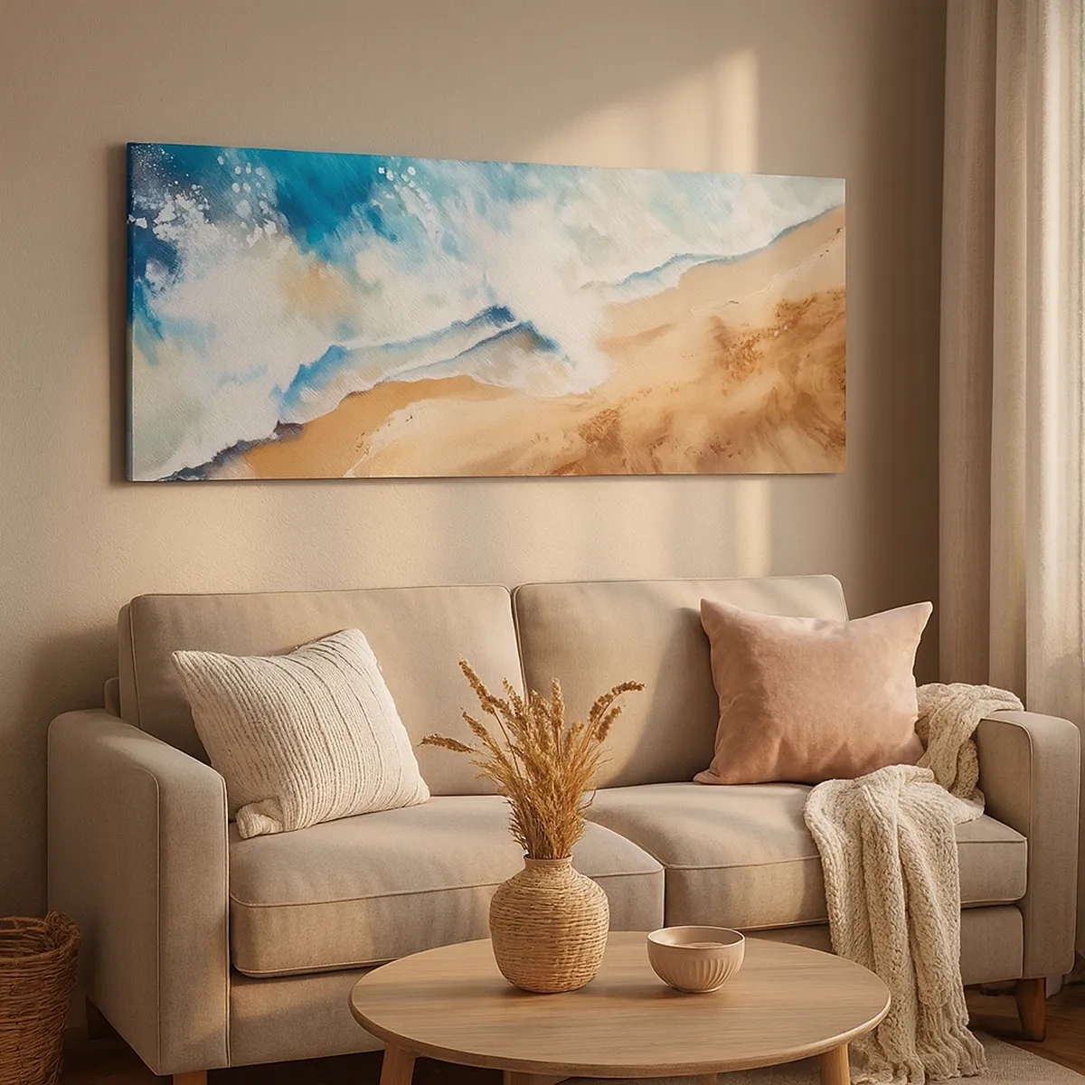 Impression sur toile - Image sur toile - La vague qui revient - 30x30 cm