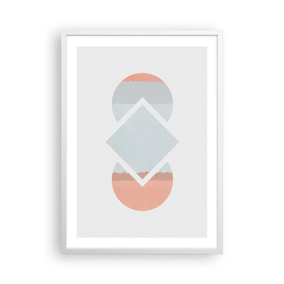 Affiche dans un cadre blanc - Poster - La situation est clair - 50x70 cm