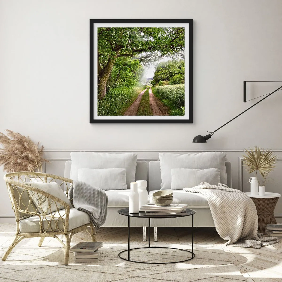 Affiche dans un cadre noir - Poster - Et in Arcadia ego - 60x60 cm