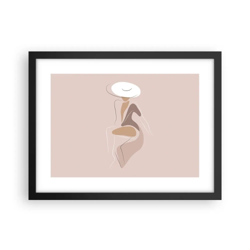 Affiche dans un cadre noir - Poster - Être une dame - 40x30 cm