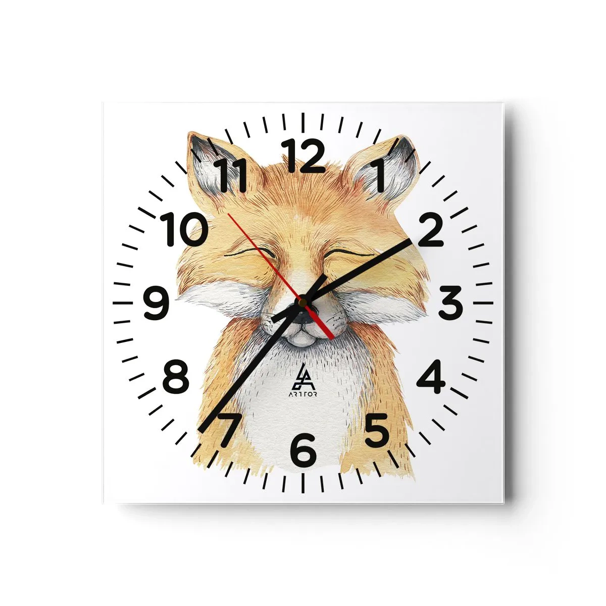 Horloge murale - Pendule murale - Humeurs de renard - 40x40 cm
