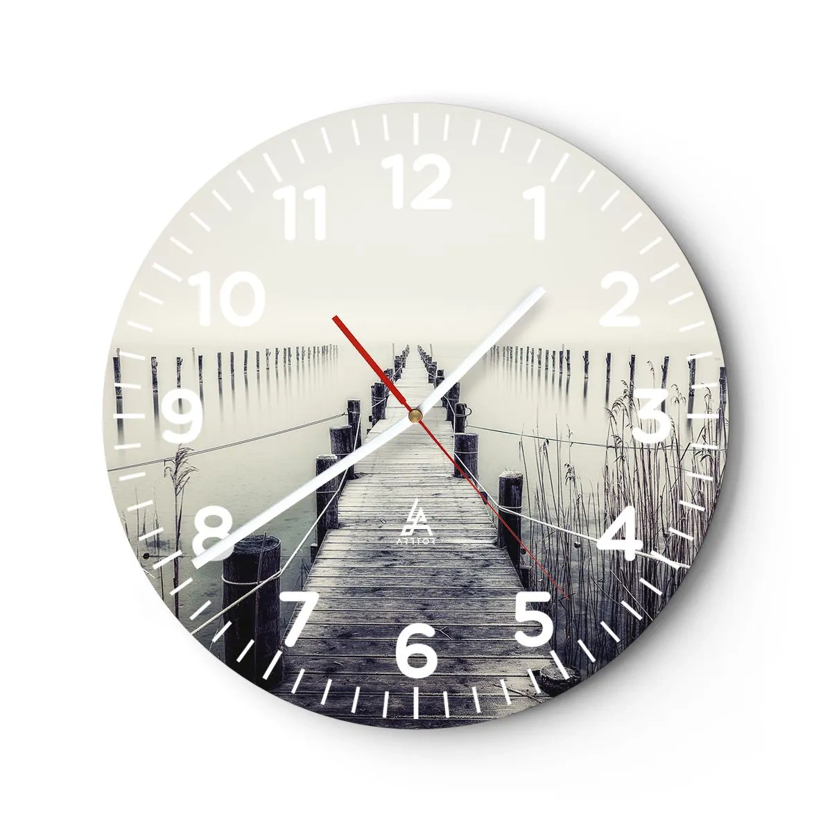 Horloge murale - Pendule murale - Plongez dans la paix - 30x30 cm