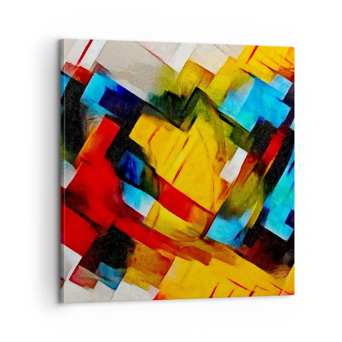 Impression sur toile - Image sur toile - Une superposition multicolore - 60x60 cm