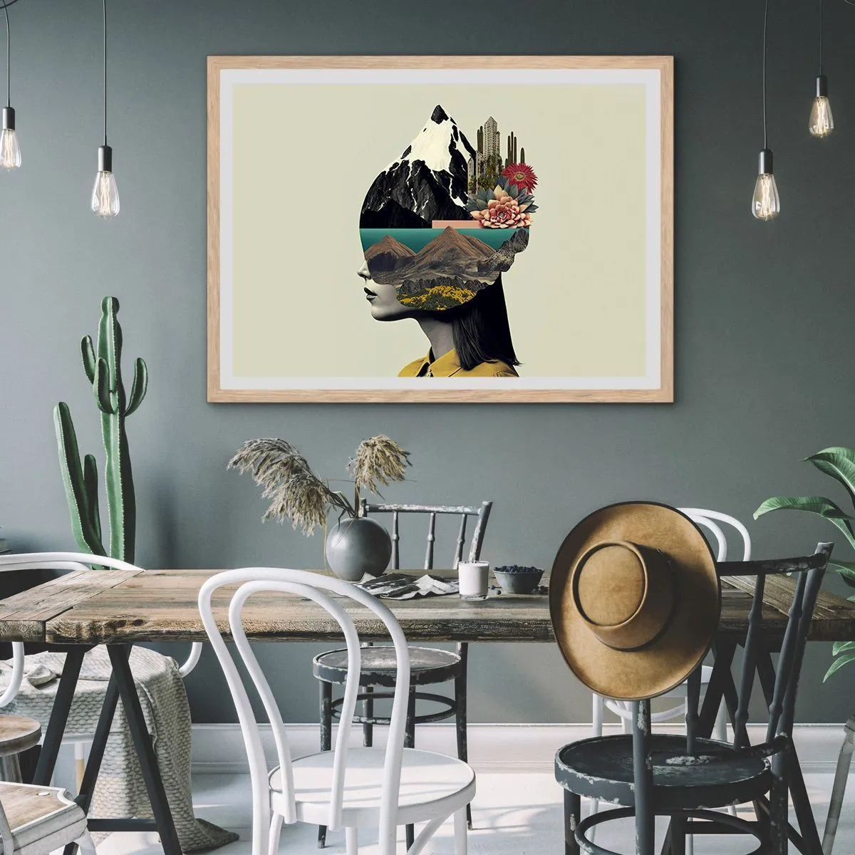 Affiche dans un chêne clair - Poster - La femme – toujours un mystère - 40x30 cm