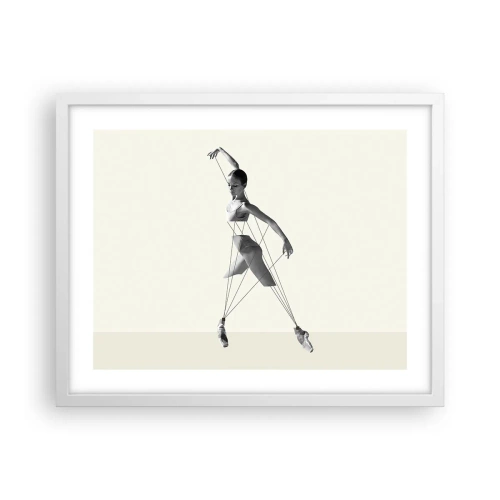 Affiche dans un cadre blanc - Poster - Dans le théatre de la vie - 50x40 cm