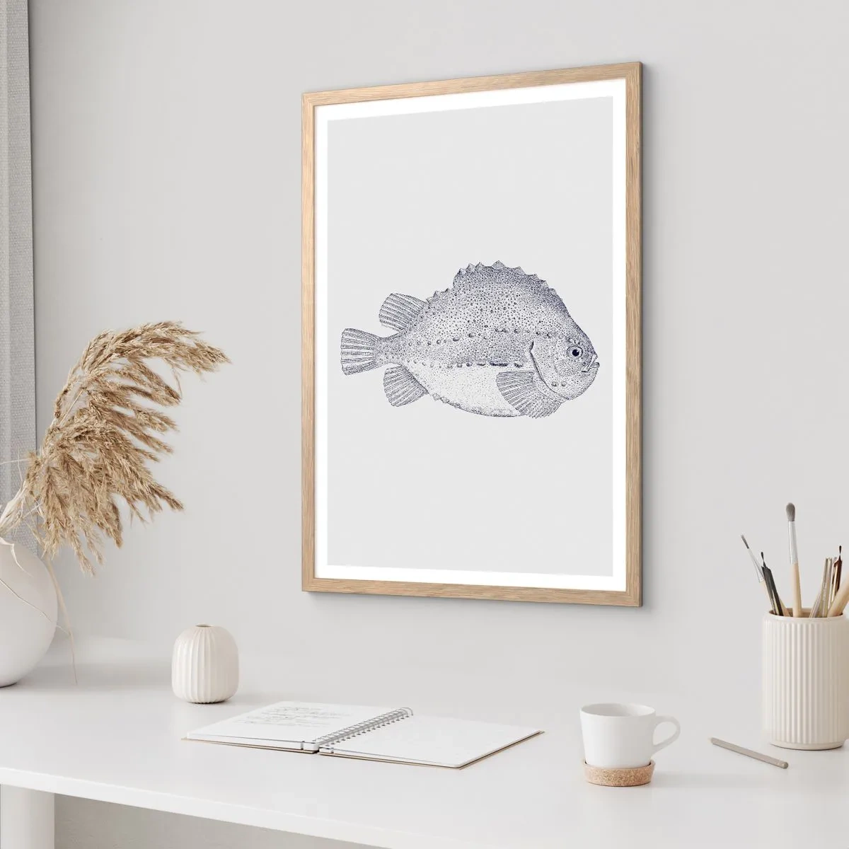 Affiche dans un chêne clair - Poster - Pour l'album du naturaliste - 30x40 cm