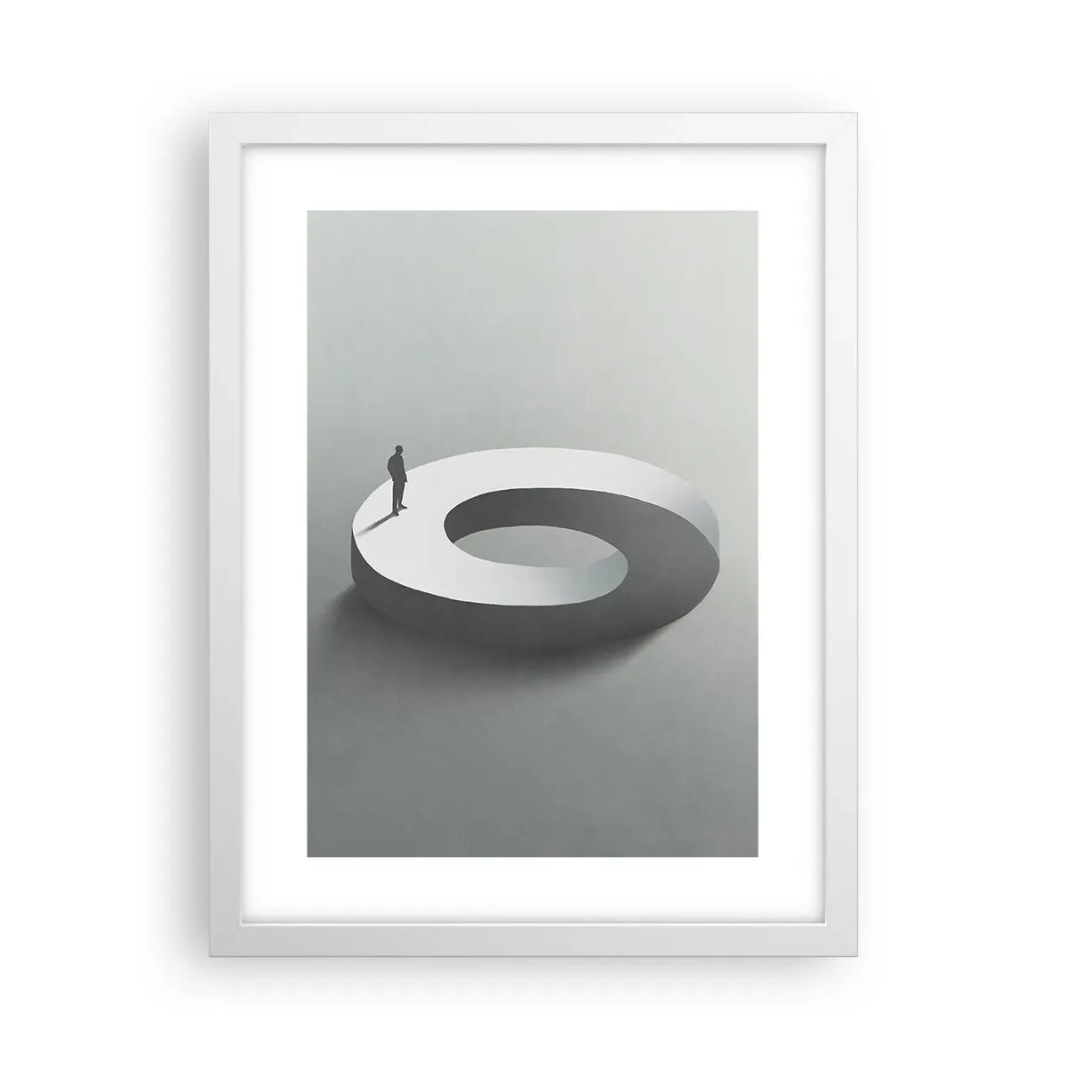 Affiche dans un cadre blanc - Poster - Et sois intelligent ici - 30x40 cm