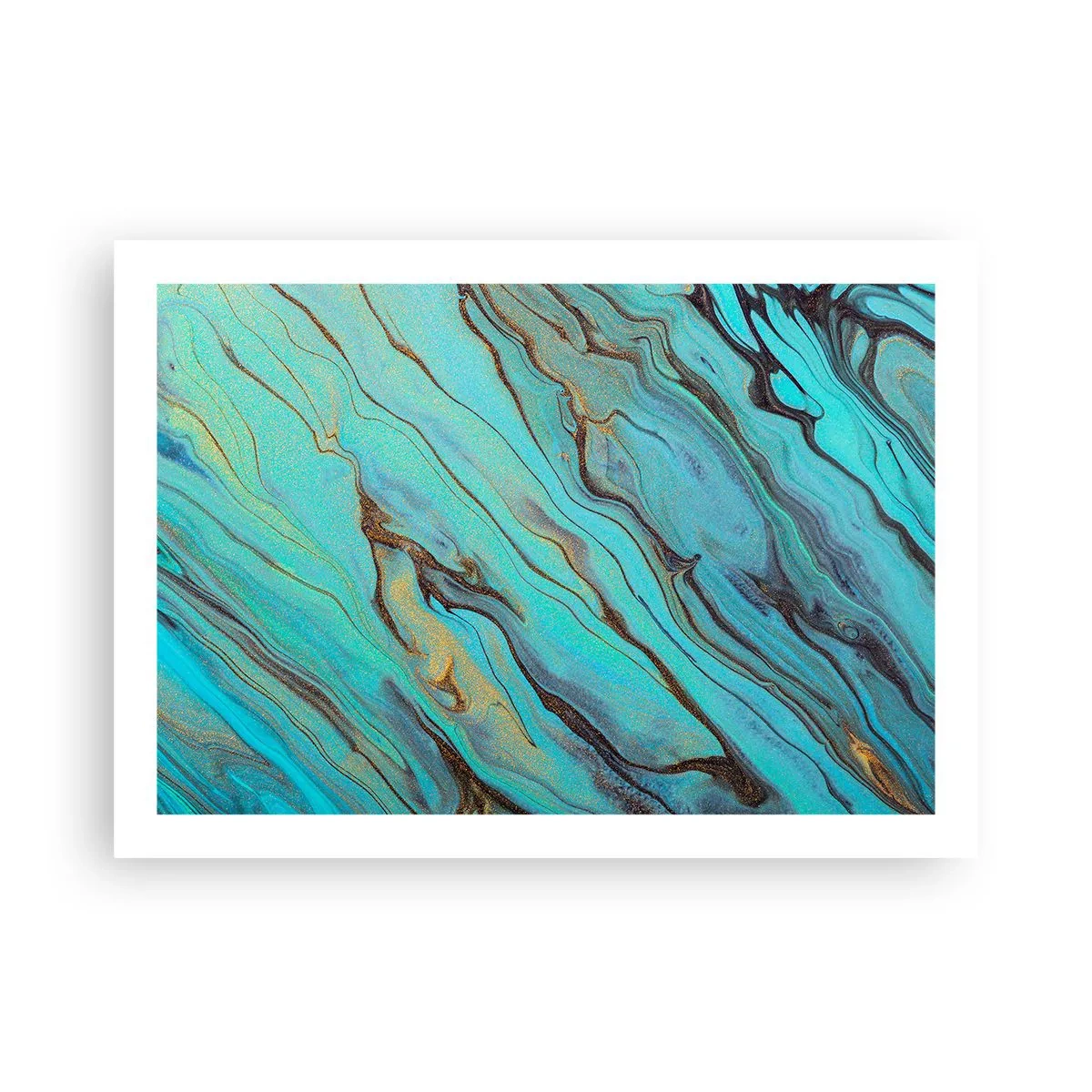 Affiche - Poster - Marée turquoise - 70x50 cm