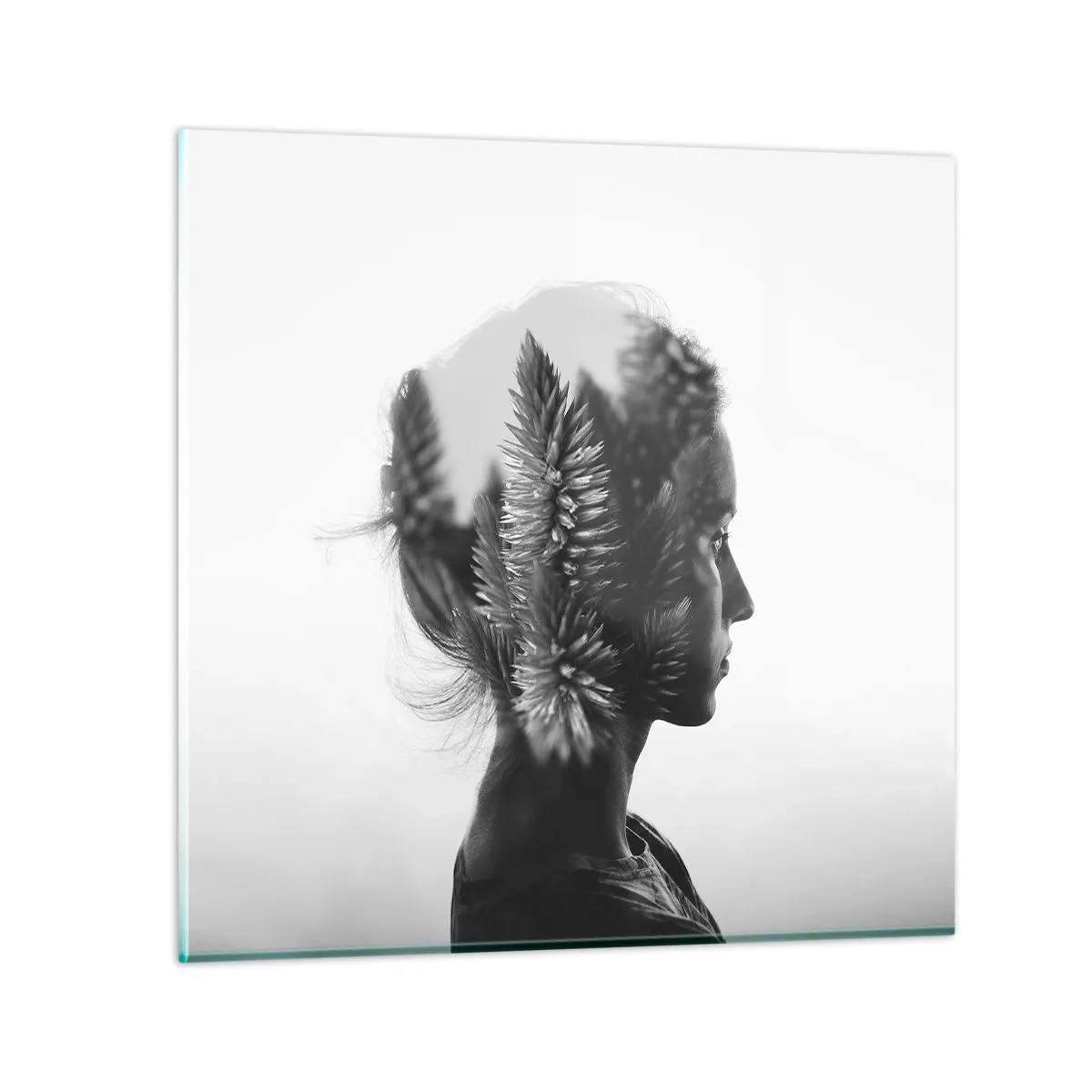 Impression sur verre - Image sur verre - Dame de la pinède - 40x40 cm