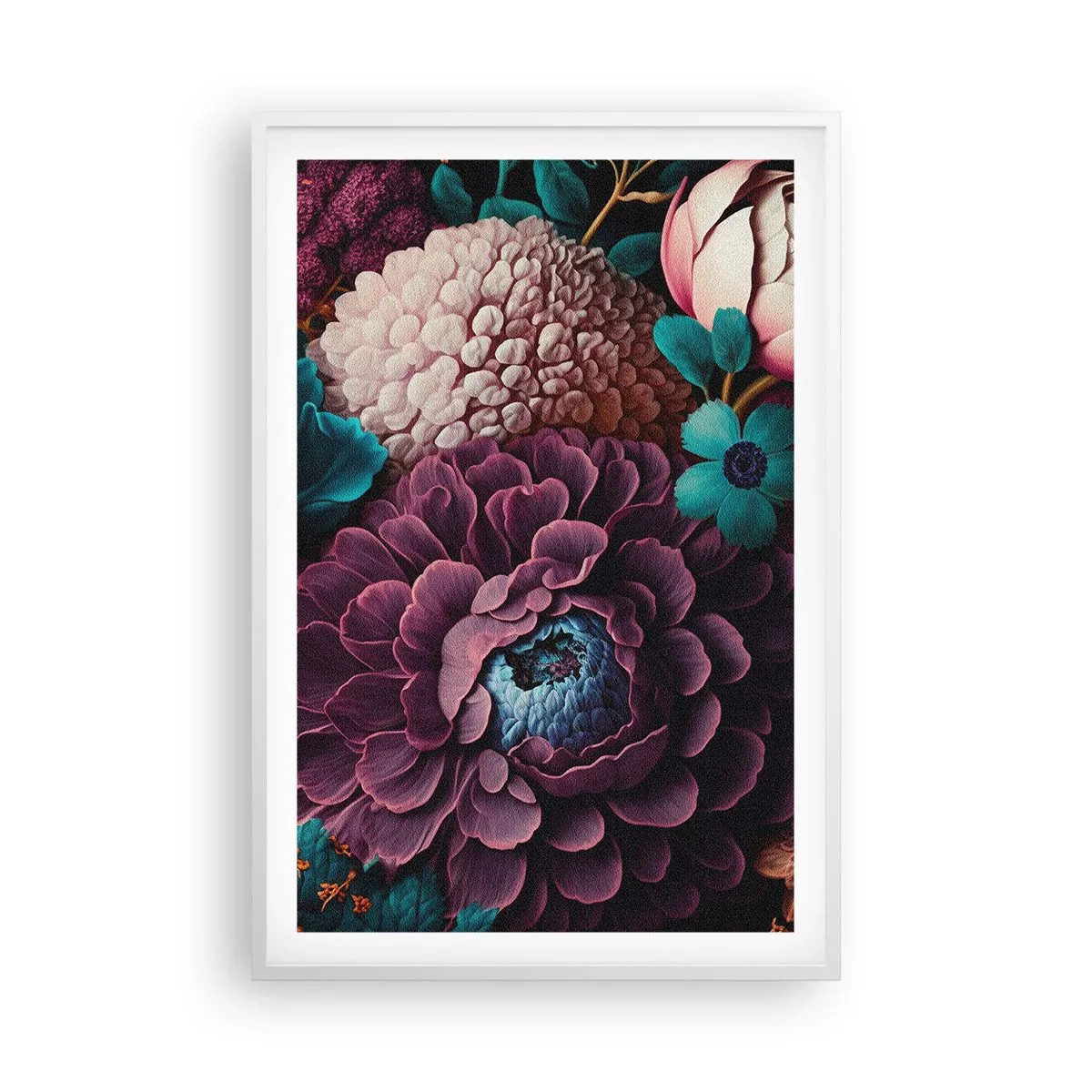 Affiche dans un cadre blanc - Poster - La nature en abondance - 61x91 cm