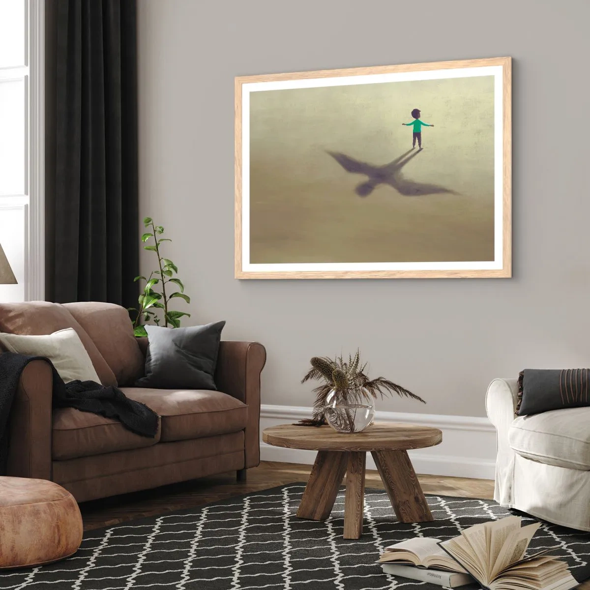 Affiche dans un chêne clair - Poster - Héros du futur - 100x70 cm