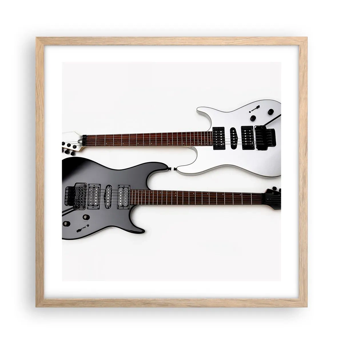 Affiche dans un chêne clair - Poster - Harmonie des formes - 50x50 cm