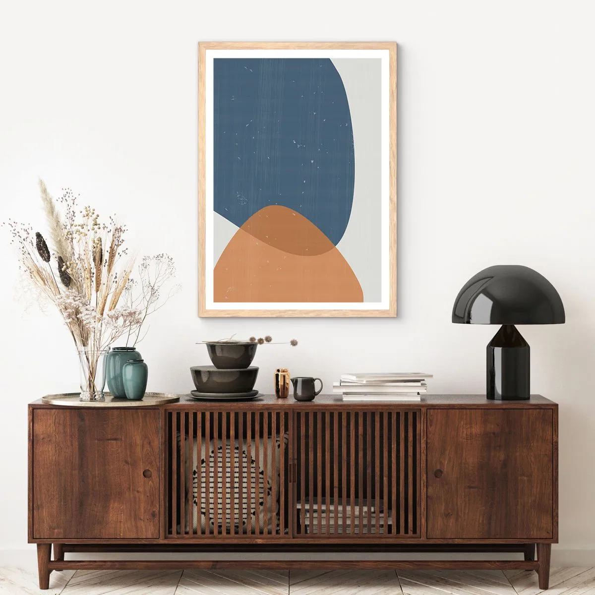Affiche dans un chêne clair - Poster - Ovales et influences - 50x70 cm