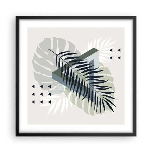 Affiche dans un cadre noir - Poster - Nature et géométrie - deux odres? - 50x50 cm