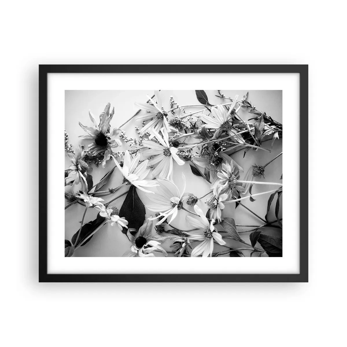 Affiche dans un cadre noir - Poster - Non-un bouquet de fleurs - 50x40 cm