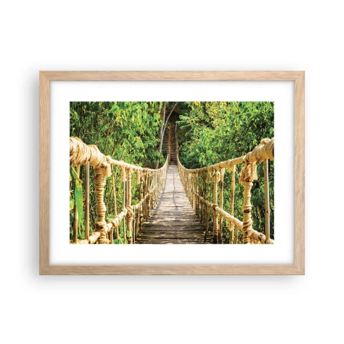 Affiche dans un chêne clair - Poster - Suspendu dans la nature - 40x30 cm