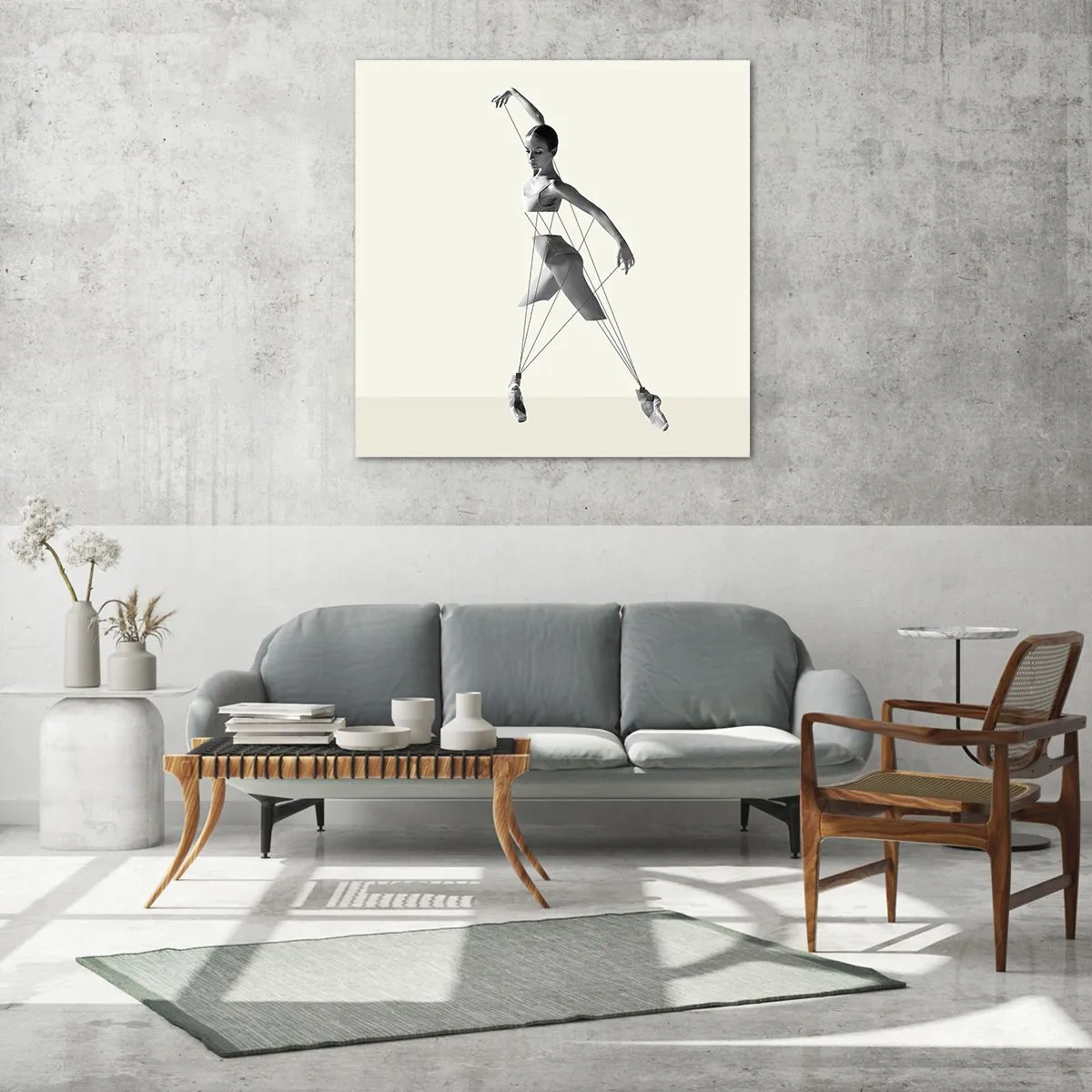 Impression sur verre - Image sur verre - Dans le théatre de la vie - 70x70 cm