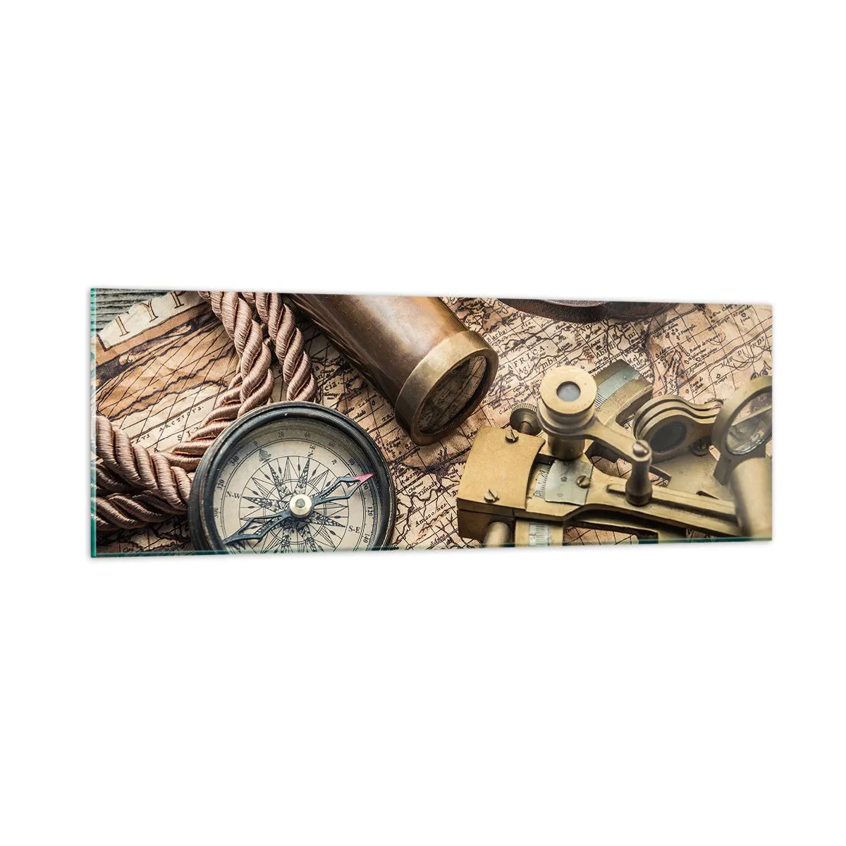 Impression sur verre - Image sur verre - Fixer un cap - 90x30 cm