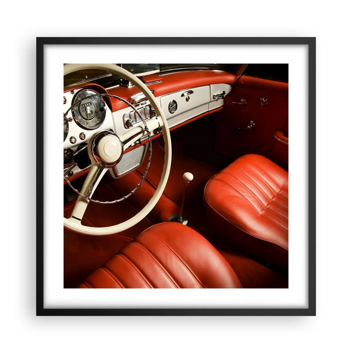 Affiche dans un cadre noir - Poster - Luxe de style vintage - 50x50 cm