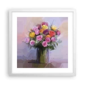 Affiche dans un cadre blanc - Poster - Beauté conservée - 40x40 cm
