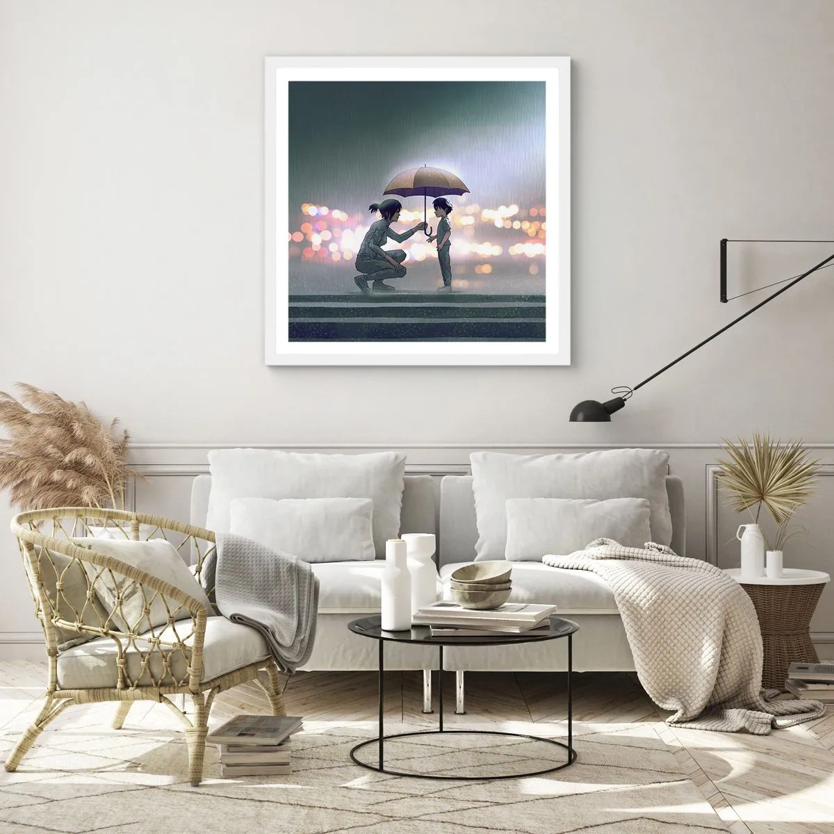 Affiche dans un cadre blanc - Poster - Et maintenant, tout va bien - 30x30 cm