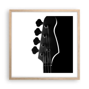 Affiche dans un chêne clair - Poster - Silence de roche - 50x50 cm