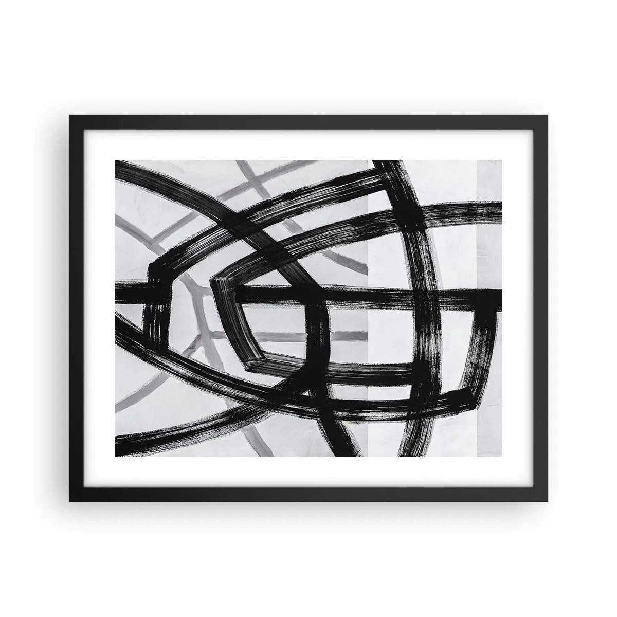 Affiche dans un cadre noir - Poster - Profondeur du bâtiment - 50x40 cm