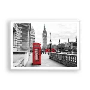 Affiche dans un cadre blanc - Poster - Sans aucun doute Londres - 100x70 cm