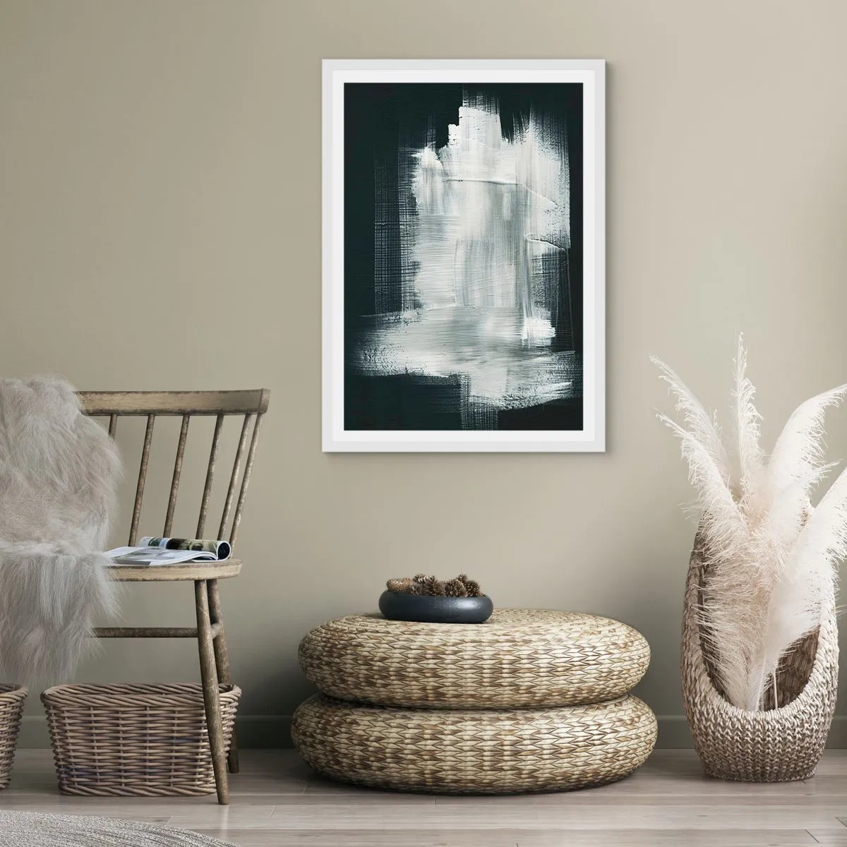 Affiche dans un cadre blanc - Poster - Tissé à la verticale et à l'horizontale - 40x50 cm