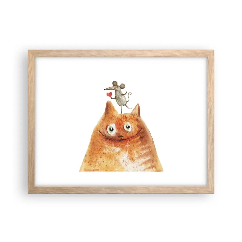 Affiche dans un chêne clair - Poster - Amour paradoxal - 40x30 cm