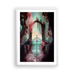 Affiche dans un cadre blanc - Poster - Jardin secret - 50x70 cm